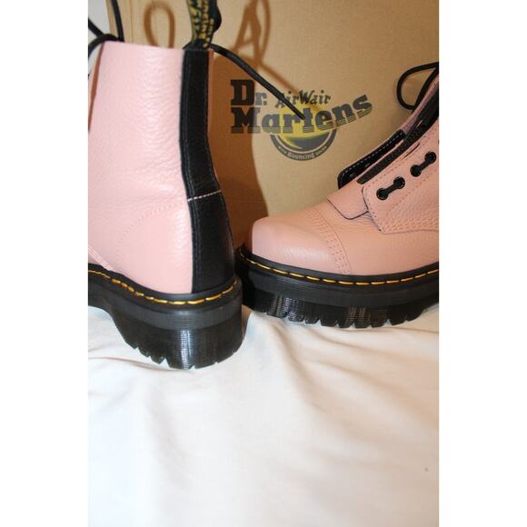 NIB Dr. Martens SINCLAIR MILLED LEATHER PLATFORM BOOTS MSRP $240‎ in Peach Beige - Picture 6 of 8